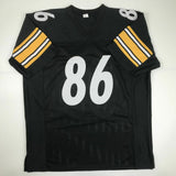 Autographed/Signed HINES WARD Pittsburgh Black Football Jersey JSA COA Auto
