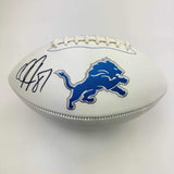 Autographed/Signed Calvin Johnson Detroit Lions FS Logo Football Beckett BAS COA