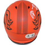 Shannon Sharpe Autographed Denver Broncos Rave Mini Helmet HOF Beckett 53669