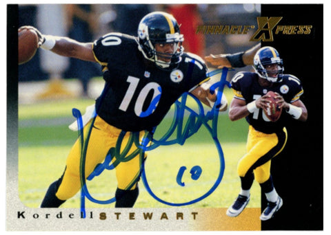 Kordell Stewart Autographed 97 Pinnacle X-Press #15 Trading Card Beckett 52814