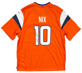 Bo Nix Denver Broncos Signed Orange Nike Game Jersey BAS Beckett