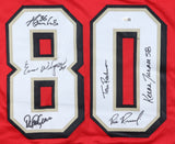 San Francisco "49ers 1980's Legends" Team Highlight Stat Jersey Signed / 6 Stars