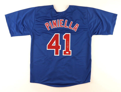 Lou Piniella Signed Cubs Jersey (JSA) Chicago Manager 2007-2010 / 2xPlayoff team