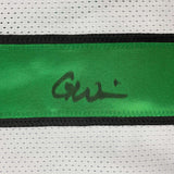 Framed Autographed/Signed Garrett Wilson 33x42 New York White Jersey JSA COA