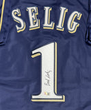 BUD SELIG Signed Custom Replica Navy Jersey AUTO - Milwaukee Brewers MLB - BAS