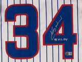 Kerry Wood Signed Chicago Cubs Jersey "98 NL ROY" (Beckett) Rookie Record 20 K's