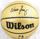 Walt Frazier Autographed Official NBA Gold Wilson Basketball-Beckett W Hologram
