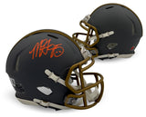 Myles Garrett Autographed Cleveland Browns Football Slate Mini Helmet Beckett