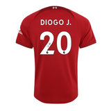 Diogo Jota Signed Liverpool FC 2021-22 Home Soccer Jersey #20 with Beckett COA