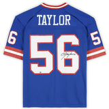 Lawrence Taylor Autographed New York Giants Blue M&N Jersey Fanatics