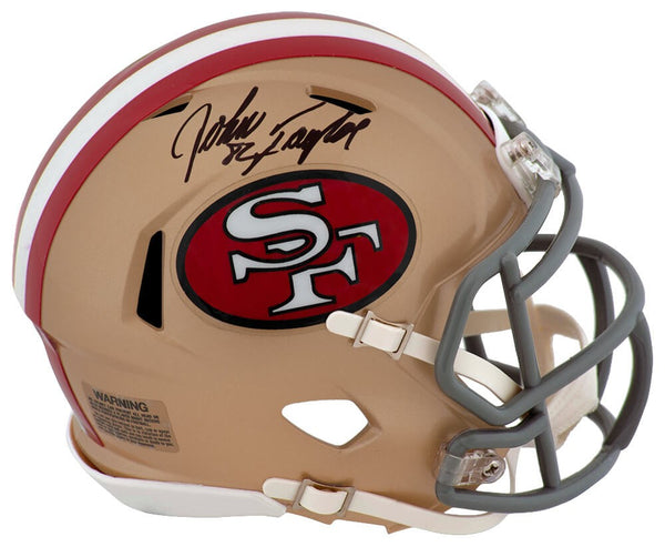 John Taylor Signed San Francisco 49ers T/B Riddell Speed Mini Helmet - (SS COA)