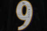 Justin Tucker Autographed/Signed Pro Style Black XL Jersey Beckett 39569