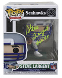 Seahawks Steve Largent "HOF 1995" Signed #86 Funko Pop Vinyl Figure BAS Witness