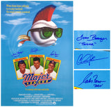 Charlie Sheen, Bernsen, Berenger Signed Major League 27x40 Poster w/2-INS SS COA
