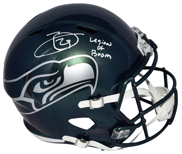 EARL THOMAS SIGNED SEATTLE SEAHAWKS RIVALRIES FULL SIZE HELMET W/ LEGION OF BOOM