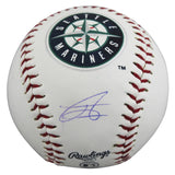 Mariners Julio Rodriguez Signed Seattle Mariners Logo OML Baseball BAS #BX68736
