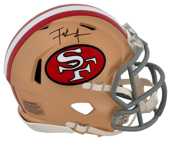 Frank Gore Signed San Francisco 49ers T/B Riddell Speed Mini Helmet - (SS COA)