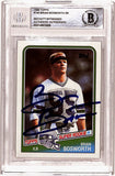 Brian Bosworth Autographed 1988 Topps #144 Rookie Card Beckett Slab 40738