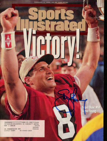 Steve Young Signed Magazine 49ers Sports Illustrated 2/6/1995 Beckett 50687