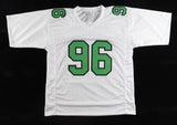 Clyde Simmons Signed Philadelphia Eagles White Jersey (Beckett) Philly D-Line