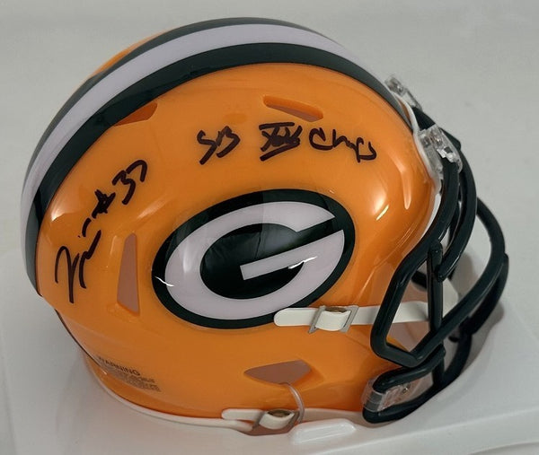Packers TRYONE WILLIAMS Signed Riddell Speed Mini Helmet AUTO w/ SB XXXI - BAS