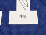 SEAHAWKS JAXON SMITH-NJIGBA AUTOGRAPHED THROWBACK BLUE JERSEY BECKETT QR 243019