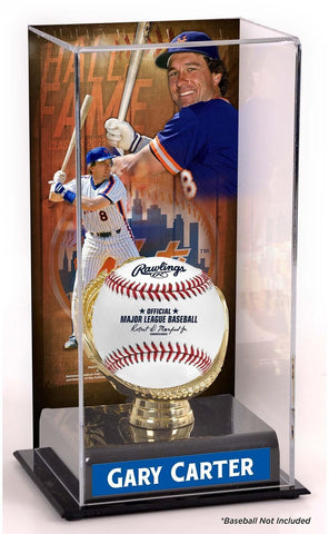 Gary Carter New York Mets Hall of Fame Sublimated Display Case with Image