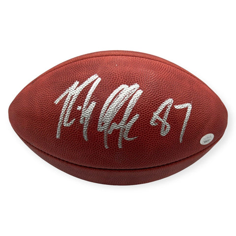 Rob Gronkowski Signed Autographed Metallic Duke NFL Buccaneers Football JSA