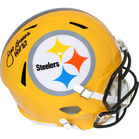 Joe Green Autographed Pittsburgh Steelers F/S Gold Helmet HOF Beckett 49585