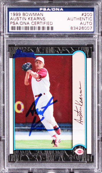 Reds Austin Kearns Authentic Signed 1999 Bowman #200 Card PSA/DNA Slabbed