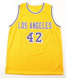 James Worthy Signed Los Angeles Lakers Home Jersey (MAB Hologram) 3xNBA Champion
