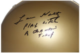 Lou Holtz Autographed/Signed Notre Dame Authentic Helmet Insc. Beckett 40598