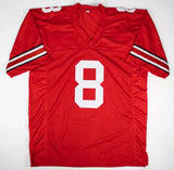 Cade Stover Signed Ohio State Buckeyes Red Jersey (Beckett) Houston Texans T.E.