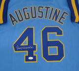 Brewers 82 AL Champ JERRY AUGUSTINE Signed Custom Replica BLUE Jersey AUTO - JSA
