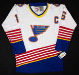 Brett Hull Signed St. Louis Blues Captains Jersey Inscribed "HOF 2009" (Beckett)