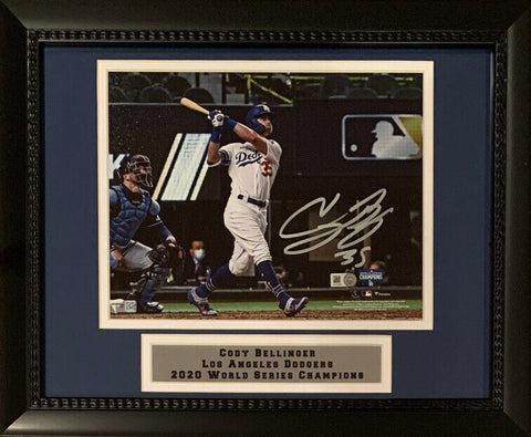 Cody Bellinger Autographed Dodgers 2020 World Series 8x10 Framed Photo Fanatics