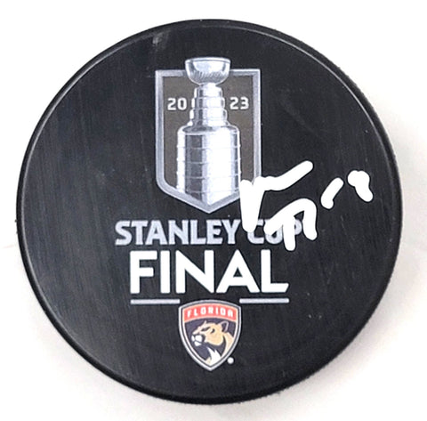Matthew Tkachuk Autographed Panthers Stanley Cup Final Hockey Puck Beckett