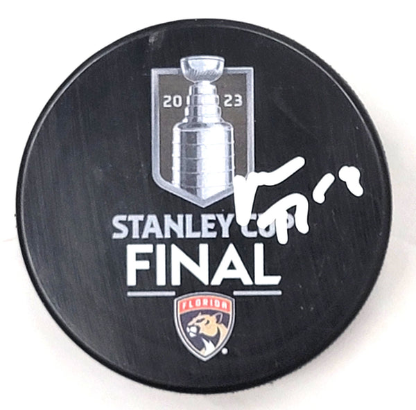 Matthew Tkachuk Autographed Panthers Stanley Cup Final Hockey Puck Beckett