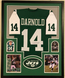 FRAMED NEW YORK JETS SAM DARNOLD AUTOGRAPHED SIGNED JERSEY JSA COA