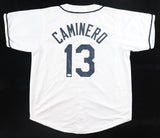 Junior Caminero Signed Tampa Bay Rays Jersey (JSA COA) 2025 Rookie 3rd Baseman