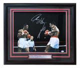 Sugar Ray Leonard Thomas Hearns Signed Framed 16x20 Boxing Photo BAS