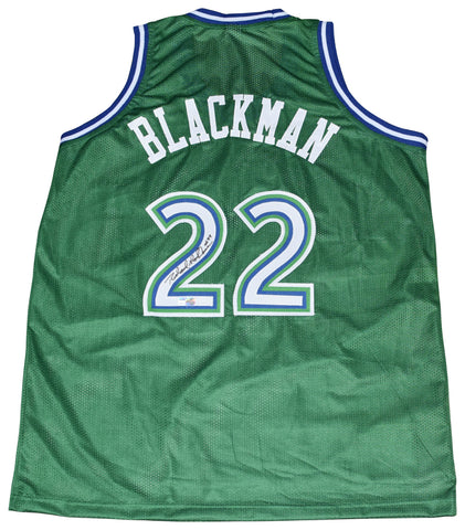 DALLAS MAVERICKS ROLANDO BLACKMAN SIGNED #22 GREEN BASKETBALL JERSEY TRISTAR