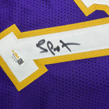 Autographed/Signed Lamar Odom Los Angeles Purple Basketball Jersey JSA COA