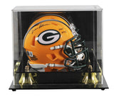 Packers Dave Robinson "HOF 2013" Signed Speed Mini Helmet W/ Case BAS Witnessed