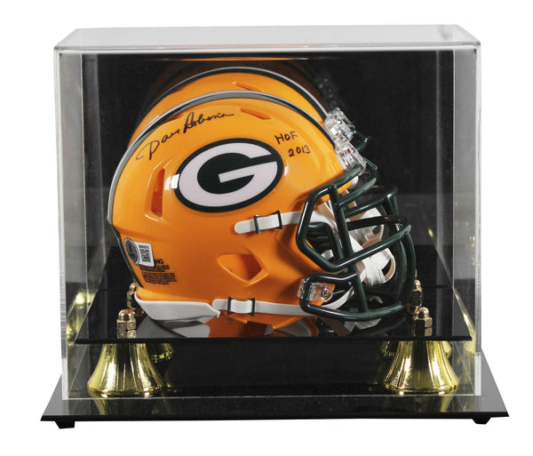 Packers Dave Robinson "HOF 2013" Signed Speed Mini Helmet W/ Case BAS Witnessed