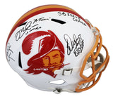 Bucs (3) Sapp, Alstott & Brooks Signed 1976-96 TB F/S Speed Rep Helmet BAS Wit