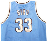 INDIANA STATE SYCAMORES LARRY BIRD AUTOGRAPHED BABY BLUE JERSEY BECKETT 203449
