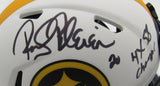 Rocky Bleier HOF Signed/Inscr Mini Eclipse Helmet Steelers Beckett Witness 91561