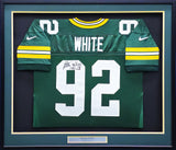 Packers Reggie White Autographed Framed Green Nike Jersey PSA/DNA #AC09328