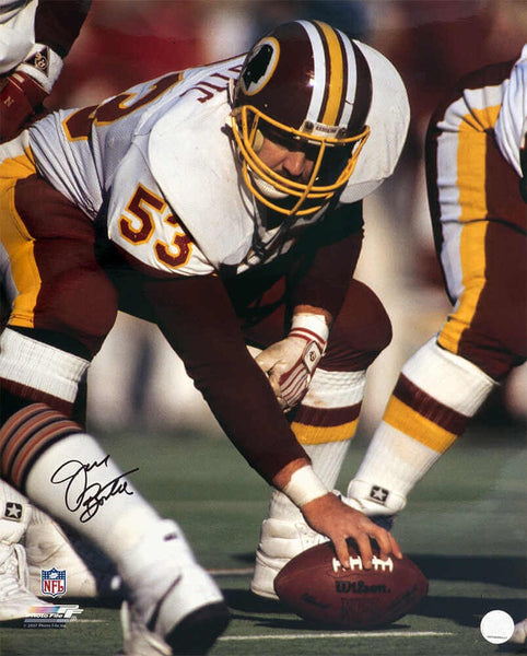 Jeff Bostic Signed Redskins Snapping Football 16x20 Photo -(SCHWARTZ SPORTS COA)